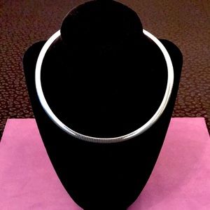 Sterling Silver Omega  17” Necklace